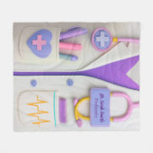 Cozy Doctor Blanket – Heart & Healing Design Fleece Deken (Voorkant (Horizontaal))
