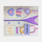 Cozy Doctor Blanket – Heart & Healing Design Fleece Deken (Voorkant (Horizontaal))