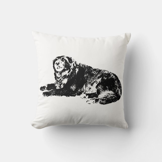 Cozy Dog Silhouette Pillow voor de herfst Kussen (Voorkant)