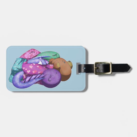 Cozy Dragon Bagagelabel (Voorkant horizontaal)