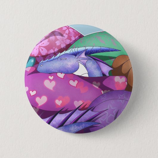 Cozy Dragon Ronde Button 5,7 Cm (Voorkant)