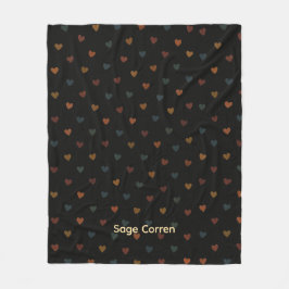 Cozy Dull Heart Pattern Fleece Deken