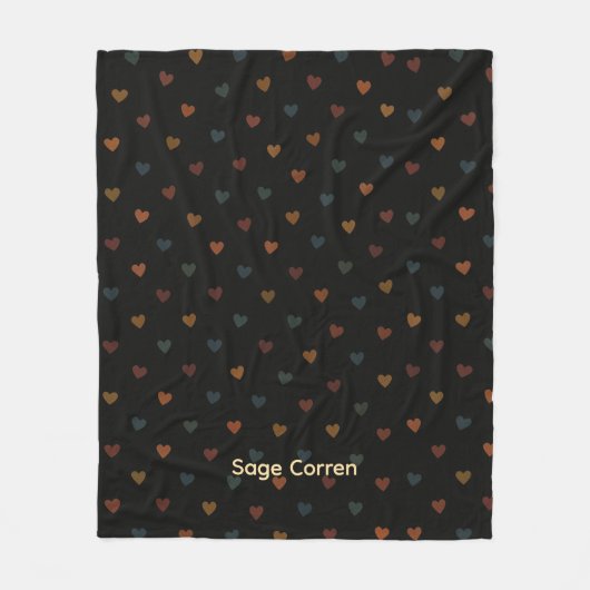Cozy Dull Heart Pattern Fleece Deken (Voorkant)