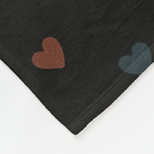 Cozy Dull Heart Pattern Fleece Deken (Hoek)