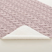 Cozy Dusty Rose Faux Cable Knit Pattern Sherpa Deken (3/4)