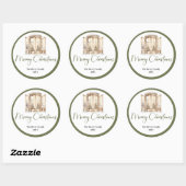Cozy Earth Tone Kerst Custom Naam Stickers (Vel)