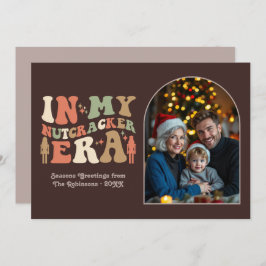 Cozy Espresso In My Nutcracker Era Christmas Photo Feestdagenkaart