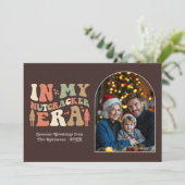 Cozy Espresso In My Nutcracker Era Christmas Photo Feestdagenkaart (Staand voorkant)