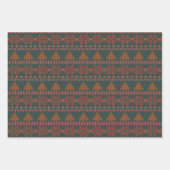 Cozy Fair Isle-kerstpatronen Inpakpapier Vel (Voorkant 3)