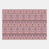 Cozy Fair Isle-kerstpatronen Inpakpapier Vel (Voorkant)