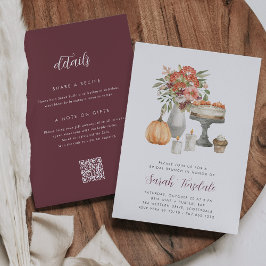 Cozy Fall All-in-One Bridal Shower Brunch Kaart