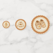 Cozy Fall Baby Shower | Neutral Cream & orange Confetti (Achterkanten)