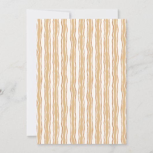 Cozy Fall Baby Shower | Neutral Cream & orange Kaart (Achterkant)