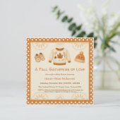 Cozy Fall Baby Shower | Neutral Cream & orange Kaart (Staand voorkant)