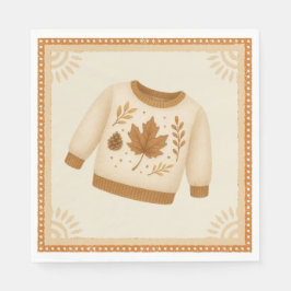 Cozy Fall Baby Shower | Neutral Cream & orange Servet