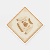 Cozy Fall Baby Shower | Neutral Cream & orange Servet (Hoek)