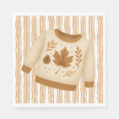 Cozy Fall Baby Shower | Neutral Cream & orange Servet (Voorkant)