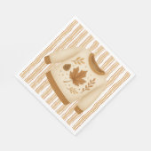 Cozy Fall Baby Shower | Neutral Cream & orange Servet (Hoek)