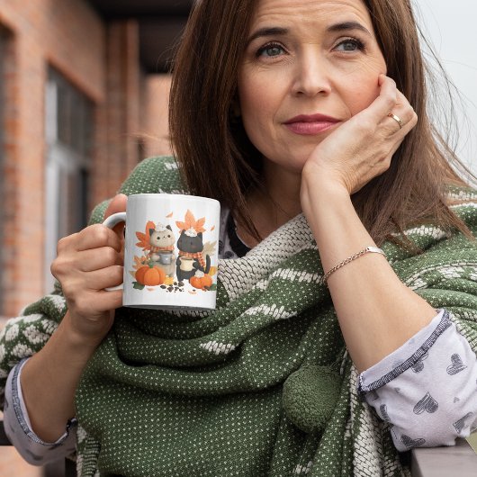 Cozy Fall Cats Mug for Coffee Lovers Mok