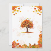 Cozy Fall Harvest Dinner Invitation Kaart (Achterkant)