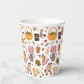 Cozy Fall Icons & Harvest Whimsy Papieren Bekers (Rechts)
