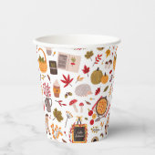 Cozy Fall Icons & Harvest Whimsy Papieren Bekers (Voorkant)