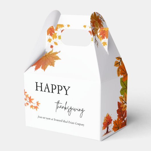 Cozy Fall Thanksgiving Dinner Party Bedankdoosjes (Voorkant Zijde)