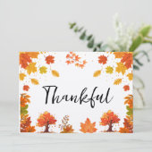 Cozy Fall Thanksgiving Dinner Party Bedankkaart (Staand voorkant)