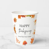 Cozy Fall Thanksgiving Dinner Party Papieren Bekers (Achterkant)