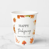 Cozy Fall Thanksgiving Dinner Party Papieren Bekers (Voorkant)