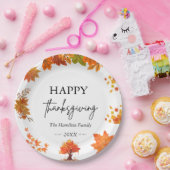 Cozy Fall Thanksgiving Dinner Party Papieren Bordje (Feest)