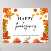 Cozy Fall Thanksgiving Dinner Party Poster (Voorkant)