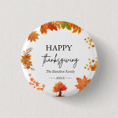 Cozy Fall Thanksgiving Dinner Party Ronde Button 3,2 Cm (Voorkant)