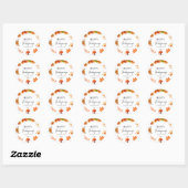 Cozy Fall Thanksgiving Dinner Party Ronde Sticker (Vel)