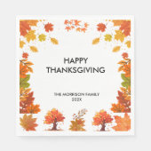 Cozy Fall Thanksgiving Dinner Party Servet (Voorkant)