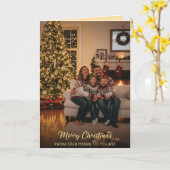 Cozy Family Christmas Greeting Kaart (Gele Bloem)