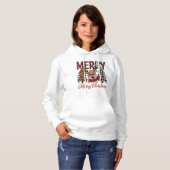 Cozy Festive Reindeer Merry Christmas Hoodie (Voorkant volledig)