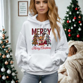Cozy Festive Reindeer Merry Christmas Hoodie