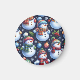 Cozy Festive Snowman Magneet
