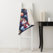 Cozy Festive Snowman Sherpa Deken (In situ)