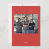 Cozy Fireplace Business Logo Feestdagenkaart (Achterkant)