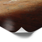 Cozy Fireplace Cat Library Scene Perfect Poster (Hoek)