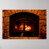 Cozy fireplace poster (Voorkant)