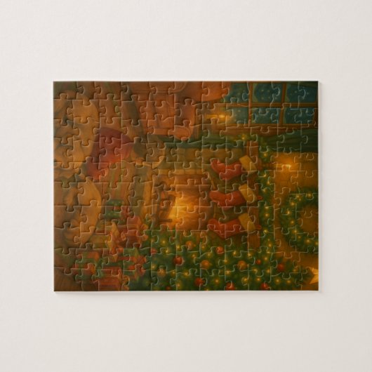 Cozy Fireplace & Stockings Legpuzzel (Horizontaal)