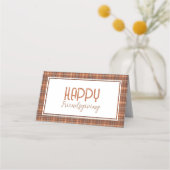 Cozy Flannel Friendsgiving Dinner Plaatskaartje (Achterkant)