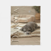 Cozy Fleece Blanket w/ Custom Pet Portrait Deken (Voorkant)