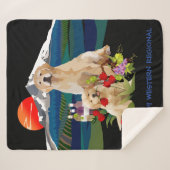 Cozy Fleece Golden Retriever Blanket Sherpa Deken (Voorkant (horizontaal))