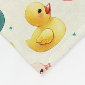 Cozy Fleece Pastel Watercolor Duck Pattern Blanket (Hoek)