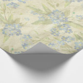 Cozy florale textiel Vergeet het niet Cadeaupapier (Hoek)