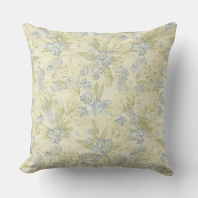 Cozy  florale textiel Vergeet het niet Kussen (Voorkant)